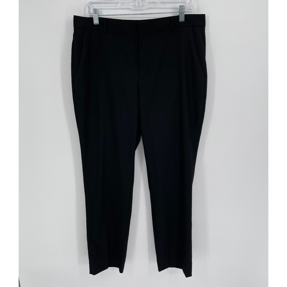 Banana Republic Women's Black Ryan Curvy Fit Straight Leg Dress Pants Size 14